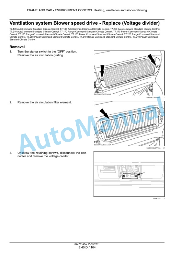 New Holland T7.170, T7.185, T7.200, T7.210 Tractor Service Manual 84561166 4 New Holland T7.170, T7.185, T7.200, T7.210 Tractor Service Manual 84561166 - Image 4