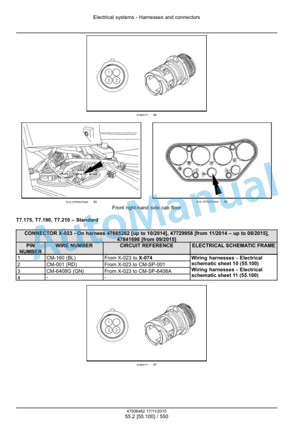 New Holland T7.175, T7.190, T7.210, T7.225 Auto Command Tier 4B Final Tractor Service Manual 47936462 3 New Holland T7.175, T7.190, T7.210, T7.225 Auto Command Tier 4B Final Tractor Service Manual 47936462 - Image 3