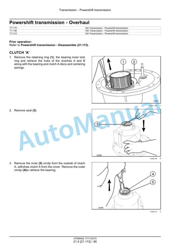 New Holland T7.175, T7.190, T7.210, T7.225 Auto Command Tier 4B Final Tractor Service Manual 47969472 5 New Holland T7.175, T7.190, T7.210, T7.225 Auto Command Tier 4B Final Tractor Service Manual 47969472-5