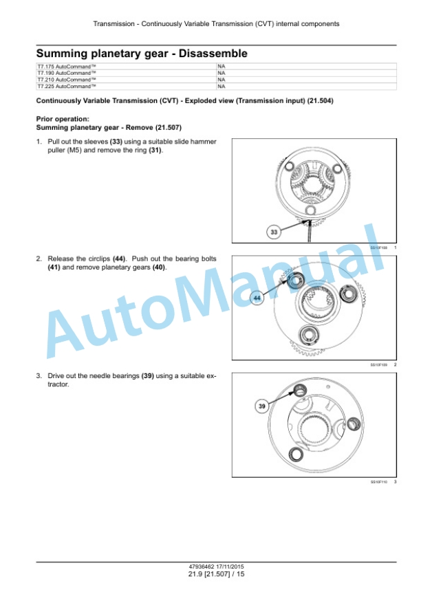 New Holland T7.175, T7.190, T7.210, T7.225 Auto Command Tier 4B Final Tractor Service Manual 47969473 3 New Holland T7.175, T7.190, T7.210, T7.225 Auto Command Tier 4B Final Tractor Service Manual 47969473 - Image 3