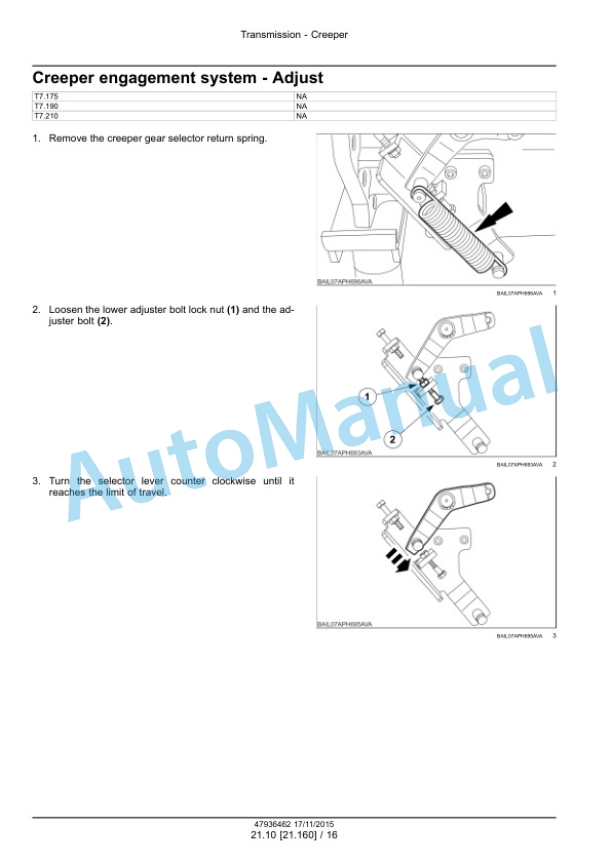 New Holland T7.175, T7.190, T7.210, T7.225 Auto Command Tier 4B Final Tractor Service Manual 47969473 4 New Holland T7.175, T7.190, T7.210, T7.225 Auto Command Tier 4B Final Tractor Service Manual 47969473 - Image 4