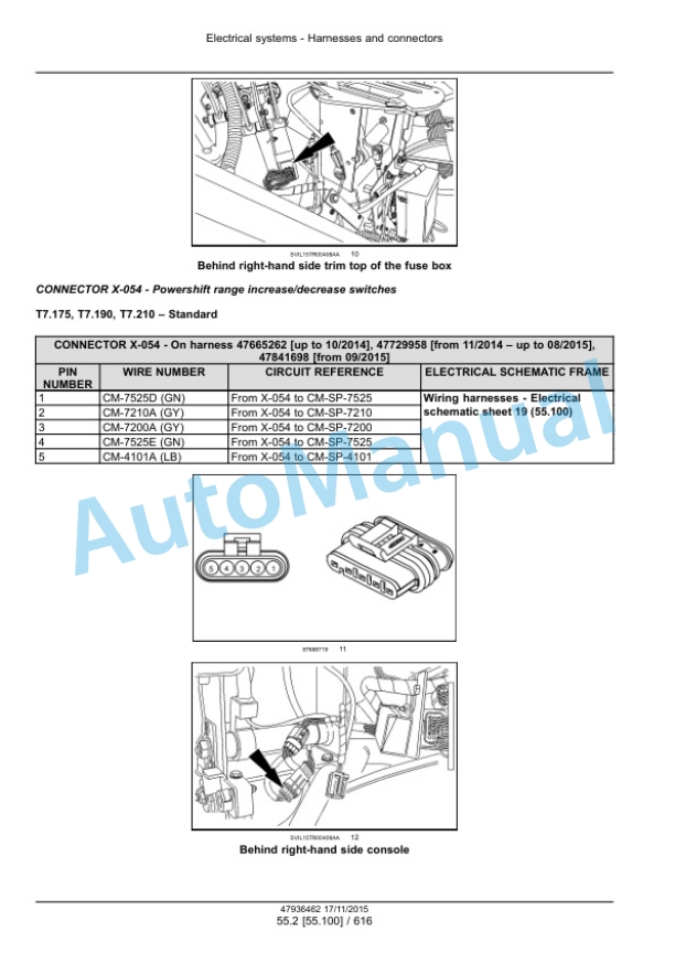 New Holland T7.175, T7.190, T7.210, T7.225 Auto Command Tier 4B Final Tractor Service Manual 47969480 3 New Holland T7.175, T7.190, T7.210, T7.225 Auto Command Tier 4B Final Tractor Service Manual 47969480-3