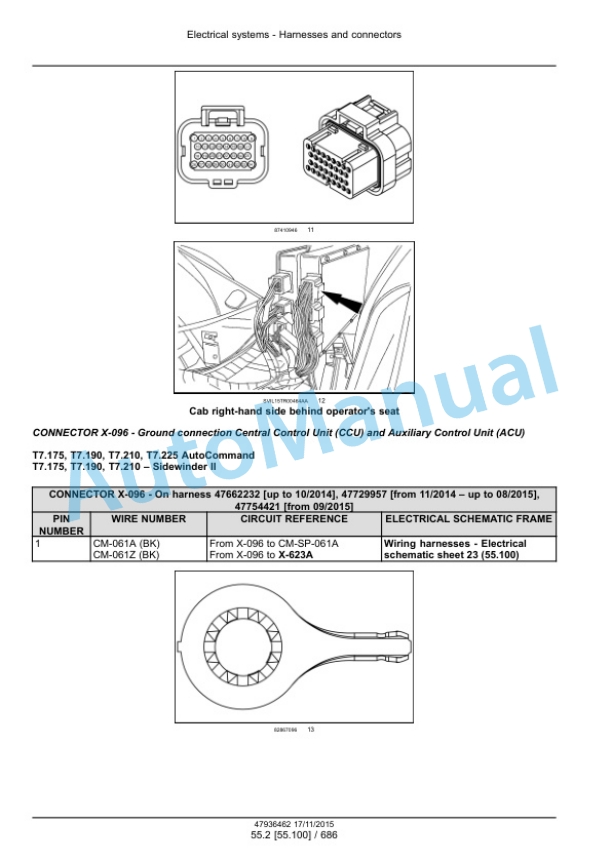 New Holland T7.175, T7.190, T7.210, T7.225 Auto Command Tier 4B Final Tractor Service Manual 47969480 4 New Holland T7.175, T7.190, T7.210, T7.225 Auto Command Tier 4B Final Tractor Service Manual 47969480-4