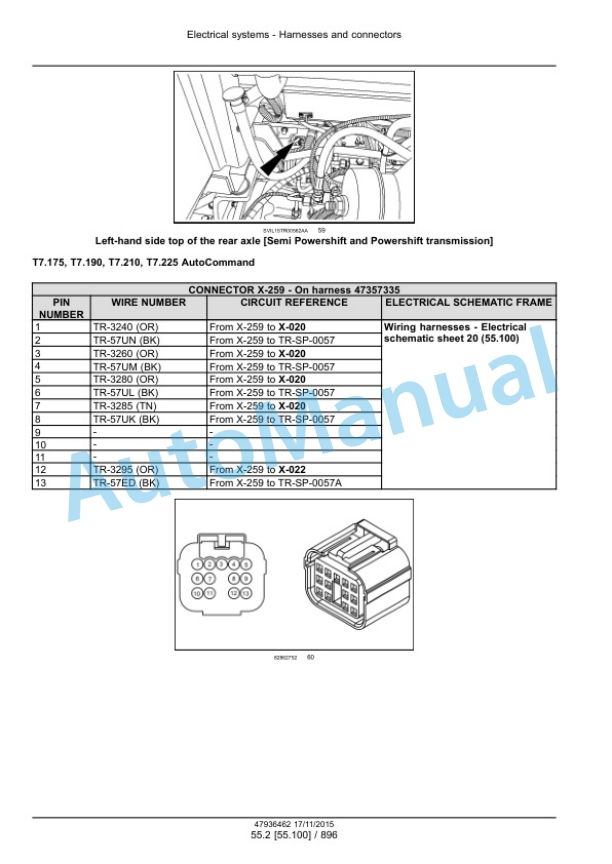 New Holland T7.175, T7.190, T7.210, T7.225 Auto Command Tier 4B Final Tractor Service Manual 47969481 2 New Holland T7.175, T7.190, T7.210, T7.225 Auto Command Tier 4B Final Tractor Service Manual 47969481-2
