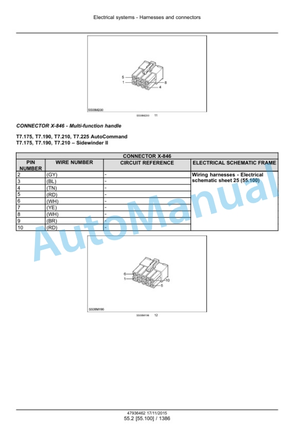 New Holland T7.175, T7.190, T7.210, T7.225 Auto Command Tier 4B Final Tractor Service Manual 47969482 4 New Holland T7.175, T7.190, T7.210, T7.225 Auto Command Tier 4B Final Tractor Service Manual 47969482-4