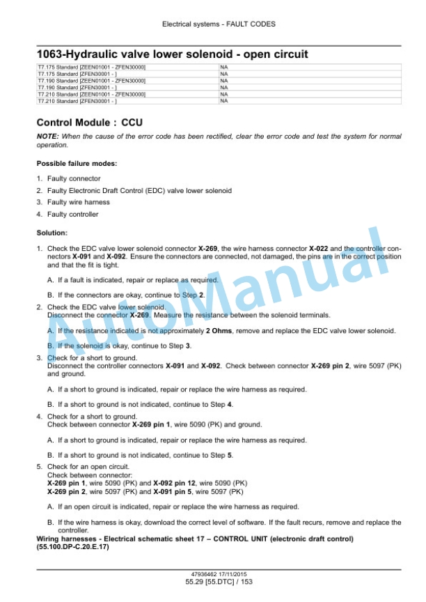 New Holland T7.175, T7.190, T7.210, T7.225 Auto Command Tier 4B Final Tractor Service Manual 47969486 3 New Holland T7.175, T7.190, T7.210, T7.225 Auto Command Tier 4B Final Tractor Service Manual 47969486-3
