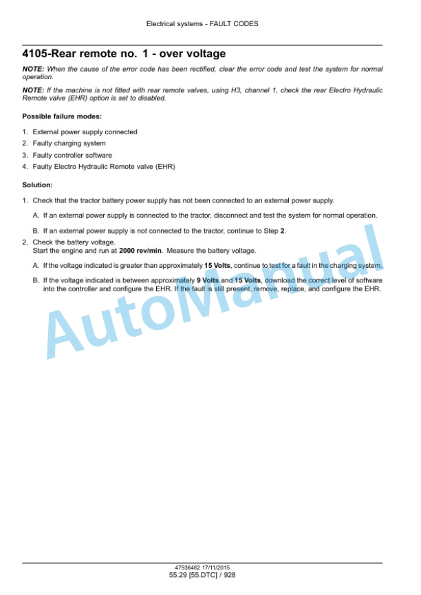 New Holland T7.175, T7.190, T7.210, T7.225 Auto Command Tier 4B Final Tractor Service Manual 47969488 3 New Holland T7.175, T7.190, T7.210, T7.225 Auto Command Tier 4B Final Tractor Service Manual 47969488-3