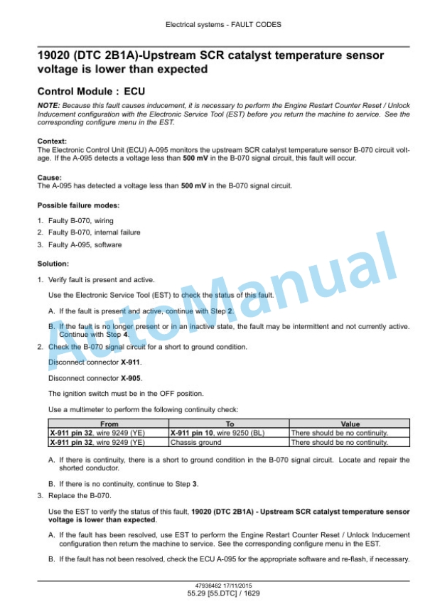 New Holland T7.175, T7.190, T7.210, T7.225 Auto Command Tier 4B Final Tractor Service Manual 47969490 2 New Holland T7.175, T7.190, T7.210, T7.225 Auto Command Tier 4B Final Tractor Service Manual 47969490-2