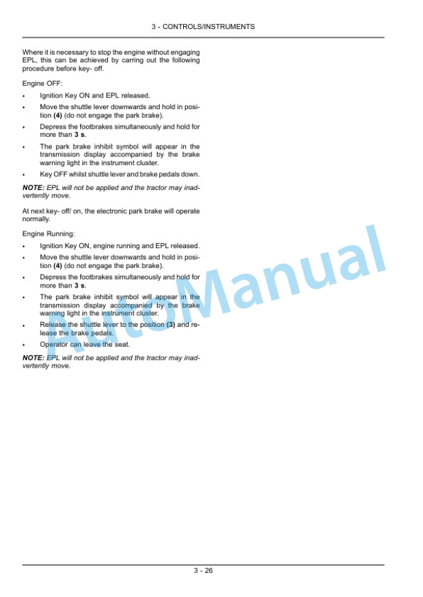 New Holland T7.220, T7.235, T7.250, T7.260 Power Command Tractor Operation and Maintenance Manual 84571681 2 New Holland T7.220, T7.235, T7.250, T7.260 Power Command Tractor Operation and Maintenance Manual 84571681-2