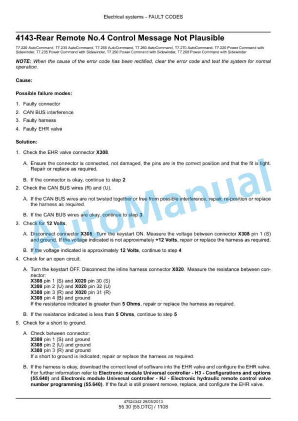 New Holland T7.220, T7.235, T7.250, T7.260, T7.270 Auto Command - Power Command Tractor Service Manual 47524342 5 New Holland T7.220, T7.235, T7.250, T7.260, T7.270 Auto Command - Power Command Tractor Service Manual 47524342 - Image 5