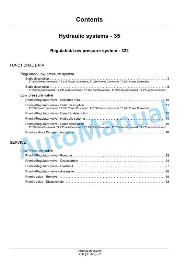 New Holland T7.220, T7.235, T7.250, T7.260, T7.270 Auto Command - Power Command Tractor Service Manual 47567519 3 New Holland T7.220, T7.235, T7.250, T7.260, T7.270 Auto Command - Power Command Tractor Service Manual 47567519 - Image 3