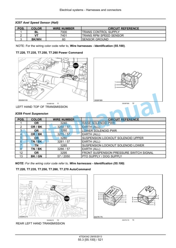 New Holland T7.220, T7.235, T7.250, T7.260, T7.270 Auto Command - Power Command Tractor Service Manual 47567523 4 New Holland T7.220, T7.235, T7.250, T7.260, T7.270 Auto Command - Power Command Tractor Service Manual 47567523-4