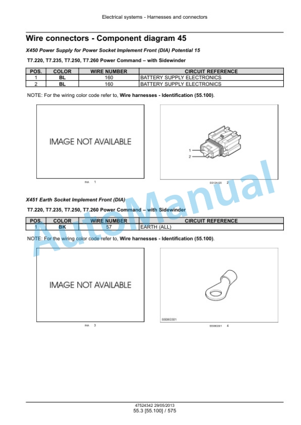 New Holland T7.220, T7.235, T7.250, T7.260, T7.270 Auto Command - Power Command Tractor Service Manual 47567523 5 New Holland T7.220, T7.235, T7.250, T7.260, T7.270 Auto Command - Power Command Tractor Service Manual 47567523-5