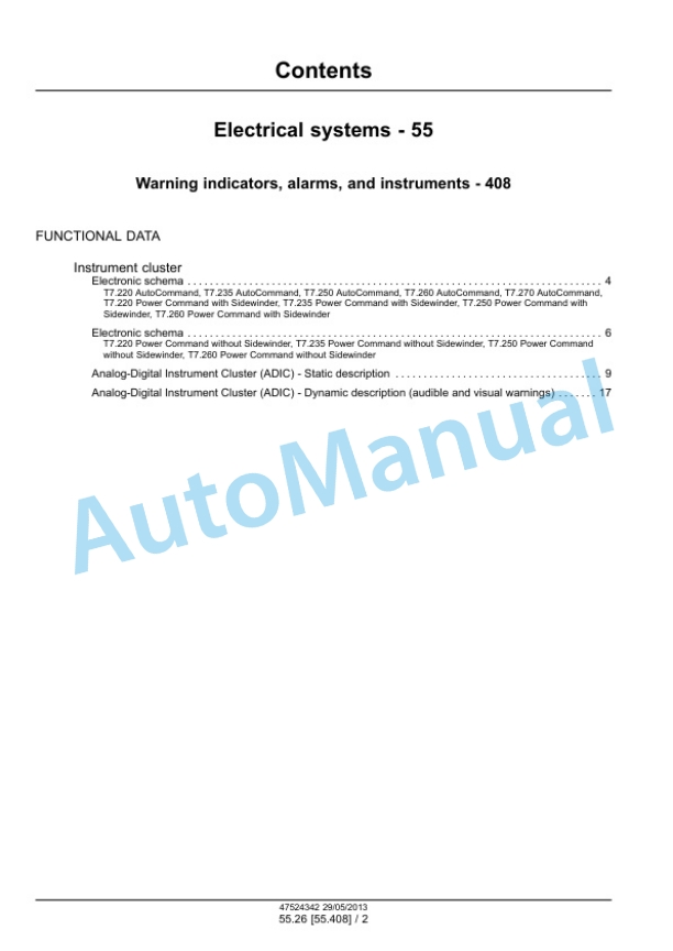 New Holland T7.220, T7.235, T7.250, T7.260, T7.270 Auto Command - Power Command Tractor Service Manual 47567527 3 New Holland T7.220, T7.235, T7.250, T7.260, T7.270 Auto Command - Power Command Tractor Service Manual 47567527 - Image 3