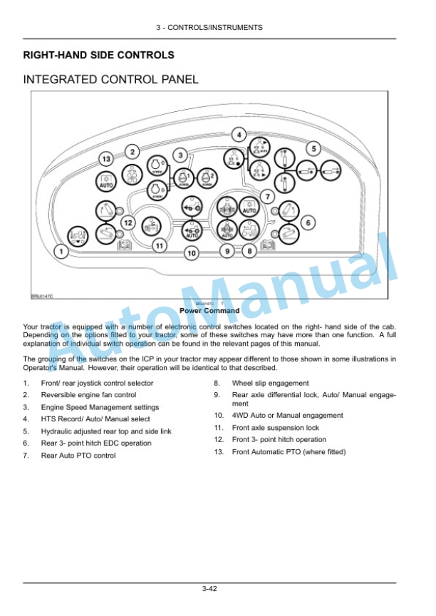 New Holland T7.220, T7.235, T7.250, T7.260, T7.270 Sidewinder II Auto Command - Power Command Tractor Operation and Maintenance Manual 84601567 2 New Holland T7.220, T7.235, T7.250, T7.260, T7.270 Sidewinder II Auto Command - Power Command Tractor Operation and Maintenance Manual 84601567 - Image 2