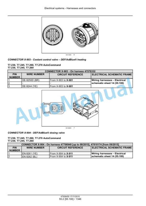 New Holland T7.230, T7.245, T7.260, T7.270 Auto Command Tier 4B Final Tractor Service Manual 47985258 4 New Holland T7.230, T7.245, T7.260, T7.270 Auto Command Tier 4B Final Tractor Service Manual 47985258-4