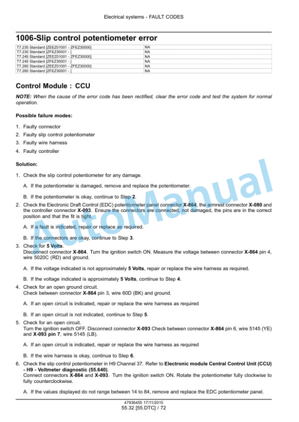 New Holland T7.230, T7.245, T7.260, T7.270 Auto Command Tier 4B Final Tractor Service Manual 47985262 2 New Holland T7.230, T7.245, T7.260, T7.270 Auto Command Tier 4B Final Tractor Service Manual 47985262-2