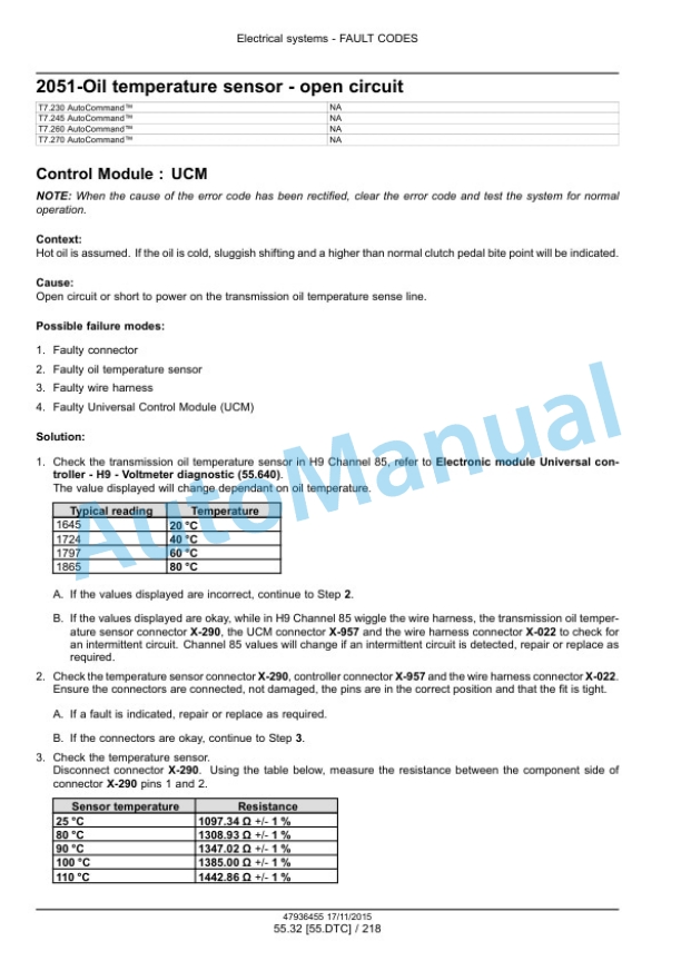 New Holland T7.230, T7.245, T7.260, T7.270 Auto Command Tier 4B Final Tractor Service Manual 47985262 4 New Holland T7.230, T7.245, T7.260, T7.270 Auto Command Tier 4B Final Tractor Service Manual 47985262-4
