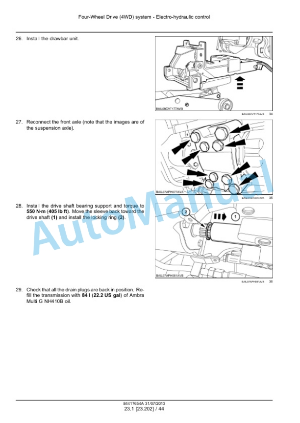 New Holland T7.240, T7.245 Tractor Service Manual 84417654A 2 New Holland T7.240, T7.245 Tractor Service Manual 84417654A-2