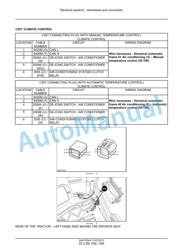 New Holland T7.240, T7.245 Tractor Service Manual 84417654A 5 New Holland T7.240, T7.245 Tractor Service Manual 84417654A-5