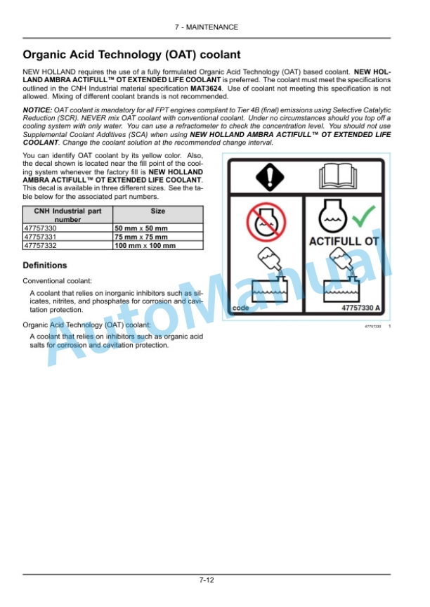 New Holland T7.275, T7.290, T7.315 Auto Command Stage IV Tractor Operation and Maintenance Manual 51533466 5 New Holland T7.275, T7.290, T7.315 Auto Command Stage IV Tractor Operation and Maintenance Manual 51533466 - Image 5