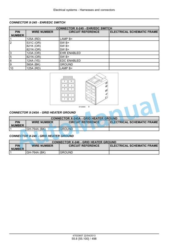 New Holland T8.275, T8.300, T8.330, T8.360, T8.390 PST Tractor Service Manual 47533607 4 New Holland T8.275, T8.300, T8.330, T8.360, T8.390 PST Tractor Service Manual 47533607 - Image 4