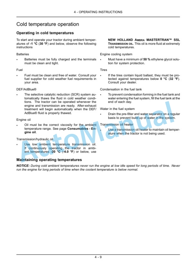 New Holland T8.275, T8.300, T8.330, T8.360, T8.390 Tractor Operation and Maintenance Manual 84516821 2 New Holland T8.275, T8.300, T8.330, T8.360, T8.390 Tractor Operation and Maintenance Manual 84516821 - Image 2