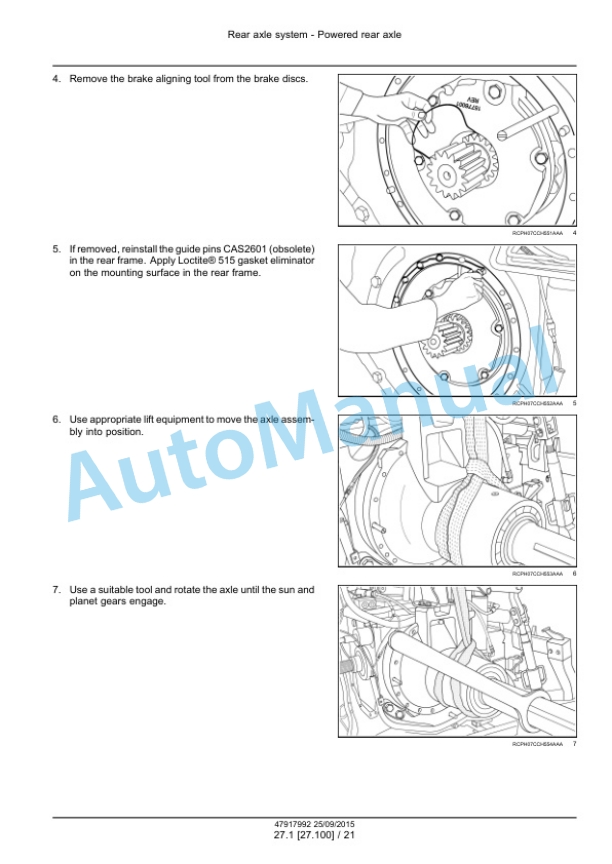 Alternative view of New Holland T8.320, T8.350, T8.380, T8.410, T8.435, T8.380 SmartTrax Continuously Variable Transmission CVT Tractor Service Manual 47917992