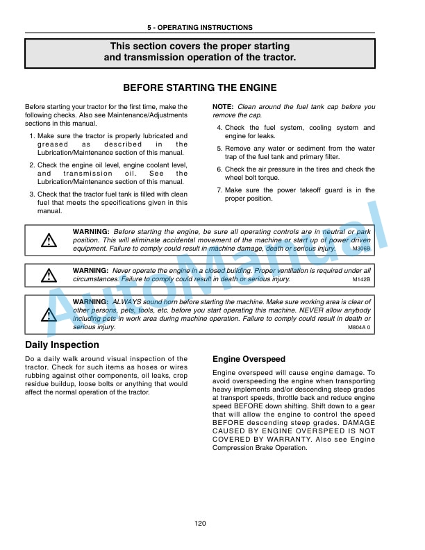 New Holland T9030, T9040, T9050, T9060 Tractor Operation and Maintenance Manual 84266061 3 New Holland T9030, T9040, T9050, T9060 Tractor Operation and Maintenance Manual 84266061-3