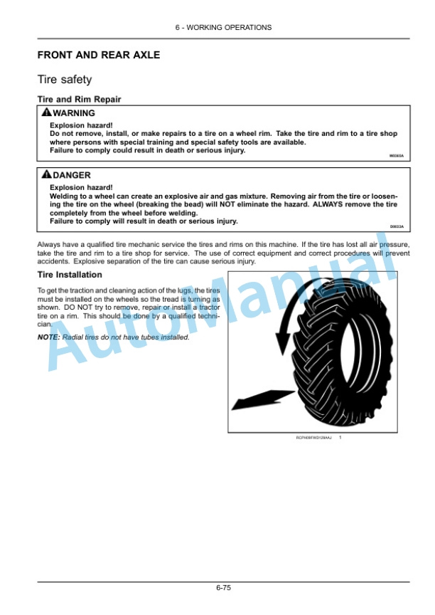 New Holland T9.390, T9.450, T9.505, T9.560, T9.615, T9.670 Tier 4 Tractor Operation and Maintenance Manual 47538888-4