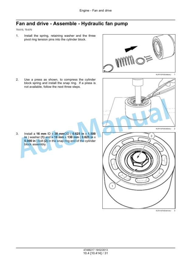 New Holland T9.390, T9.450, T9.505, T9.560, T9.615, T9.670 Tier 4 Tractor Service Manual 47512821 5 New Holland T9.390, T9.450, T9.505, T9.560, T9.615, T9.670 Tier 4 Tractor Service Manual 47512821-5