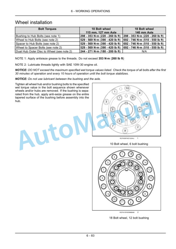 New Holland T9.390, T9.450, T9.505, T9.560, T9.615, T9.670 Tractor Operation and Maintenance Manual 84295197-4