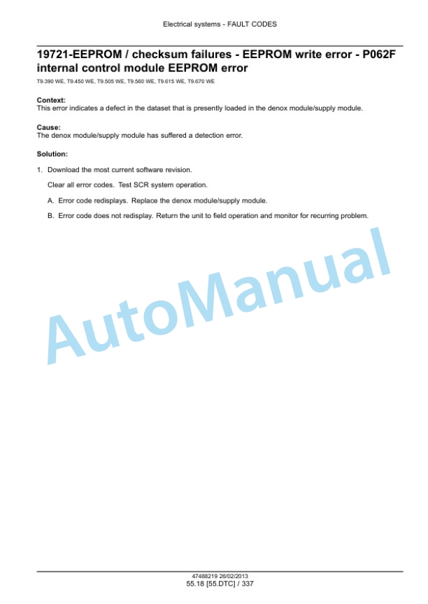 New Holland T9.390, T9.450, T9.505, T9.560, T9.615, T9.670 Tractor Service Manual 47488219 5 New Holland T9.390, T9.450, T9.505, T9.560, T9.615, T9.670 Tractor Service Manual 47488219 - Image 5