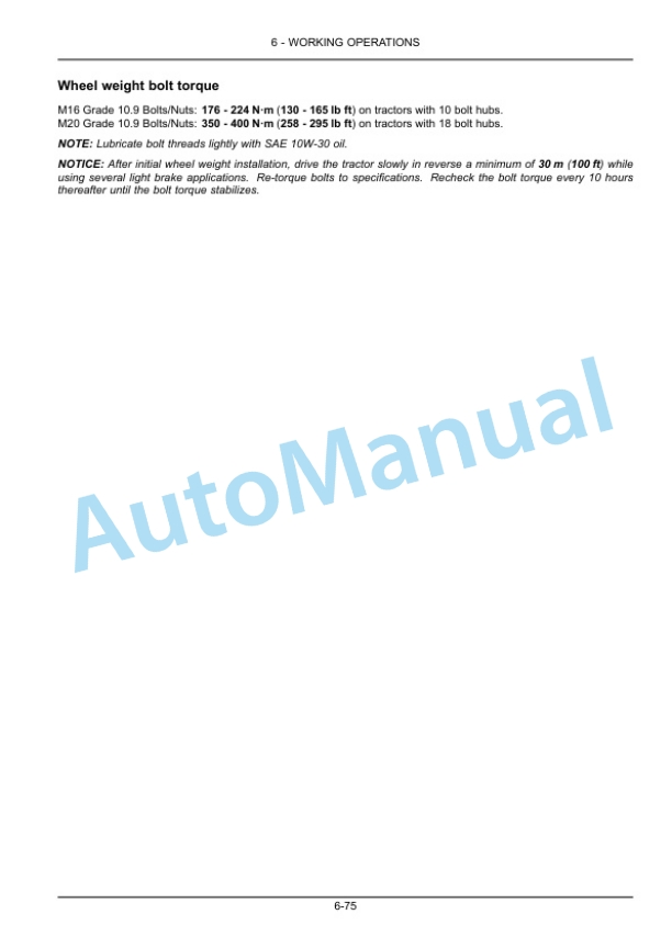 New Holland T9.435, T9.480, T9.530, T9.565, T9.600, T9.645, T9.700 Tier 4B Final Tractor Operation and Maintenance Manual 48074987-4