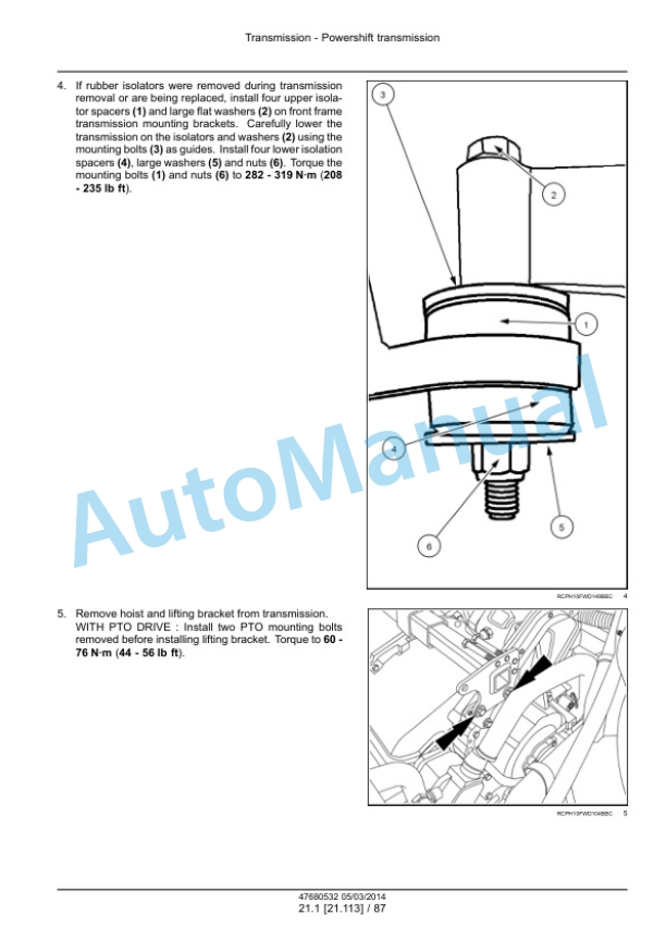New Holland T9.435, T9.480, T9.530, T9.565, T9.600, T9.645, T9.700 Tier 4B Final Tractor Service Manual 47687979 5 New Holland T9.435, T9.480, T9.530, T9.565, T9.600, T9.645, T9.700 Tier 4B Final Tractor Service Manual 47687979 - Image 5