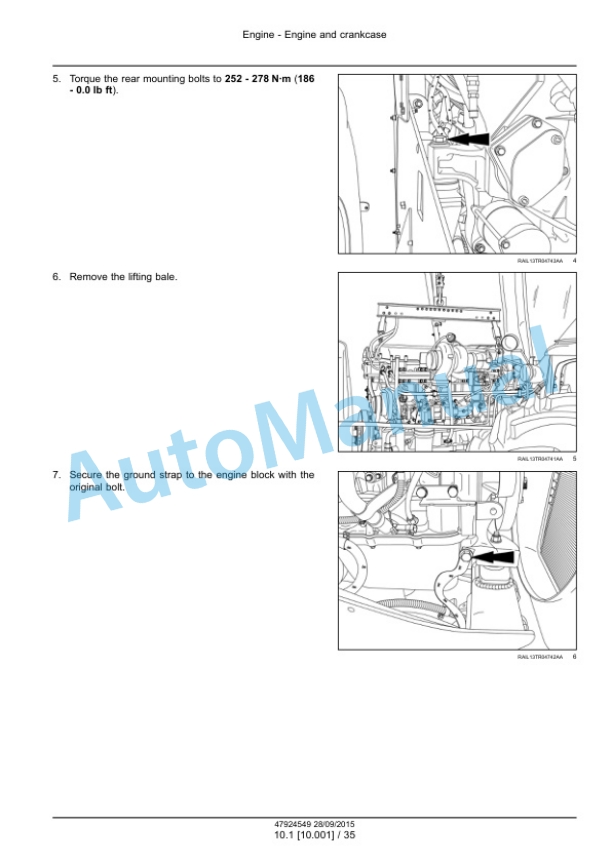 Alternative view of New Holland T9.435, T9.480, T9.530, T9.565, T9.600, T9.645, T9.700 Tier 4B Final Tractor Service Manual 47936388