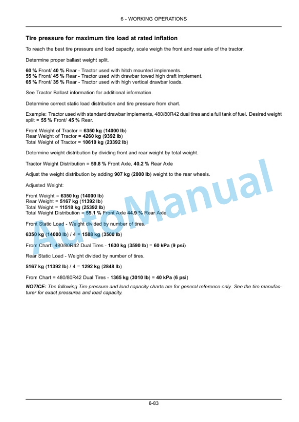 New Holland T9.450, T9.505, T9.560, T9.615, T9.670 Tier 2 Tractor Operation and Maintenance Manual 48074289-4