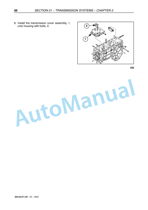 New Holland TC Series Tractor Repair Manual 6045507100 3 New Holland TC Series Tractor Repair Manual 6045507100-3
