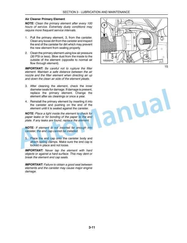 New Holland TC18 Operation and Maintenance Manual 86837071 4 New Holland TC18 Operation and Maintenance Manual 86837071-4