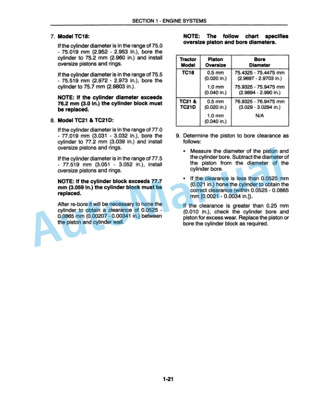 New Holland TC18, TC21, TC21D Repair Manual 86590939 2 New Holland TC18, TC21, TC21D Repair Manual 86590939-2