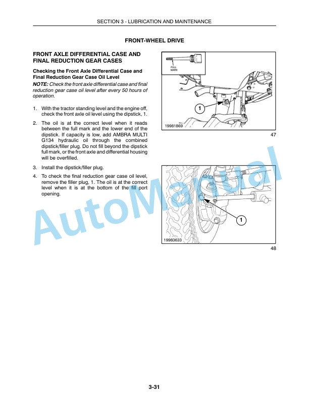 New Holland TC23DA, TC26DA Tractor Operation and Maintenance Manual 87544694 5 New Holland TC23DA, TC26DA Tractor Operation and Maintenance Manual 87544694-5