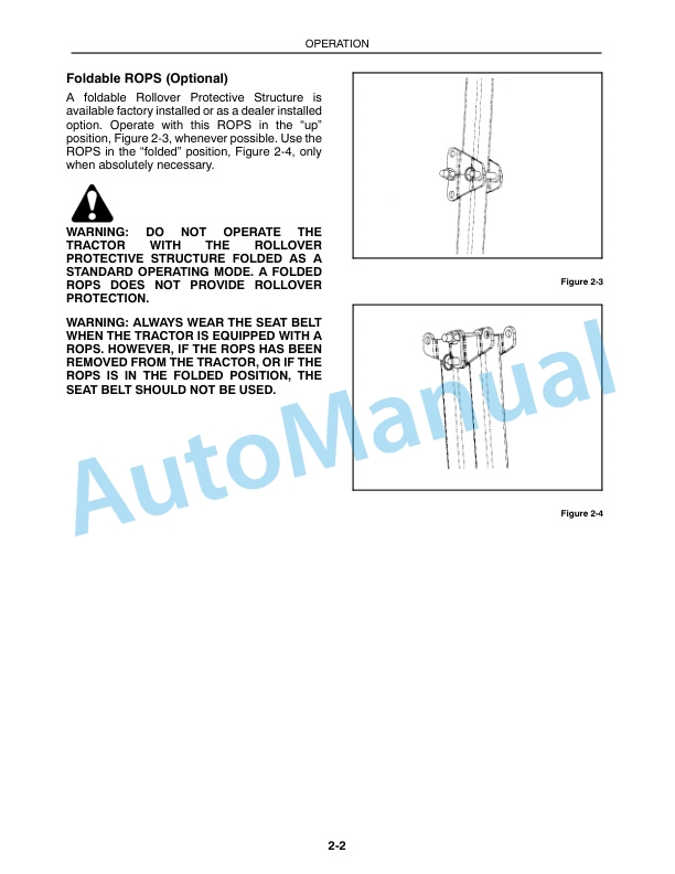 New Holland TC25, TC29, TC33 Operation and Maintenance Manual 86588004 2 New Holland TC25, TC29, TC33 Operation and Maintenance Manual 86588004-2