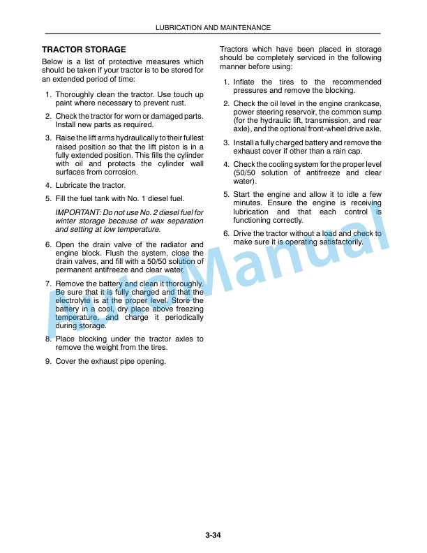 New Holland TC25D, TC29D, TC33D Operation and Maintenance Manual 86587311 5 New Holland TC25D, TC29D, TC33D Operation and Maintenance Manual 86587311-5