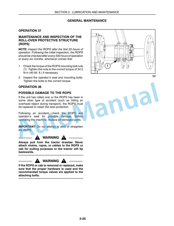 New Holland TC27DA Compact Tractor Operation and Maintenance Manual 87304222 5 New Holland TC27DA Compact Tractor Operation and Maintenance Manual 87304222-5