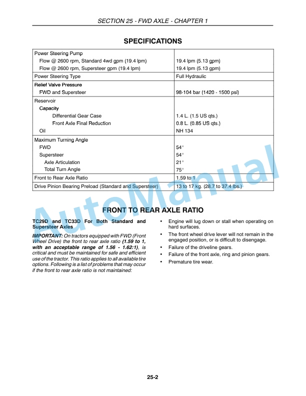 New Holland TC29D, TC33D Tractor Repair Manual 87036757 5 New Holland TC29D, TC33D Tractor Repair Manual 87036757-5