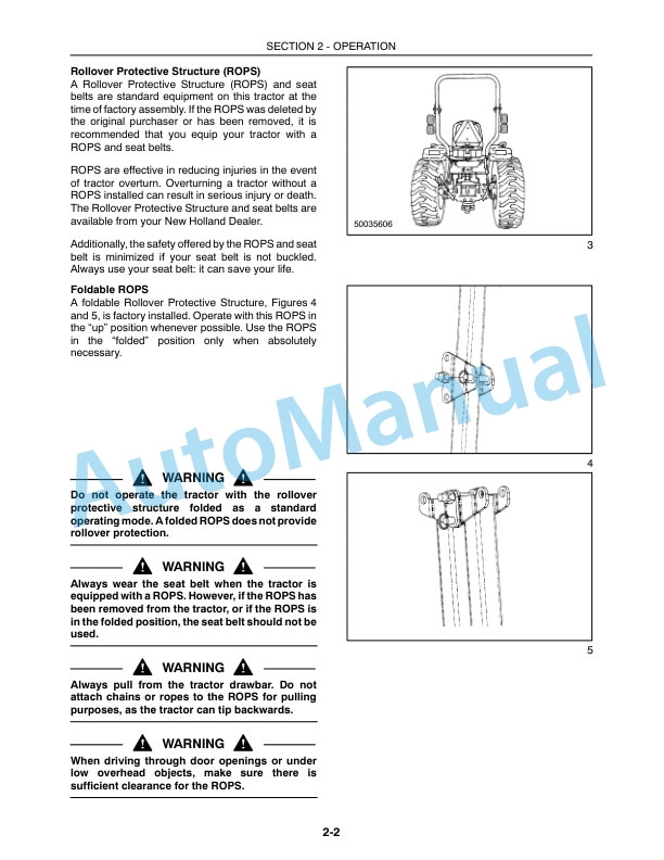 New Holland TC29DA, TC33DA Tractor Operation and Maintenance Manual 87308863 2 New Holland TC29DA, TC33DA Tractor Operation and Maintenance Manual 87308863-2