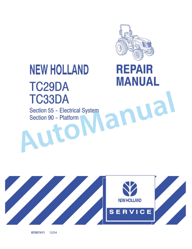 New Holland TC29DA, TC33DA Tractor Repair Manual 87057411