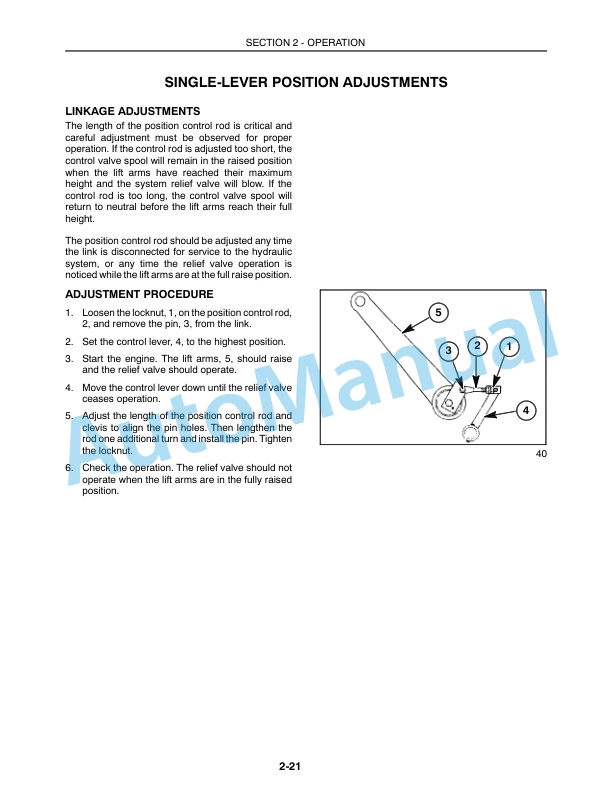 New Holland TC30 Operation and Maintenance Manual 86631783-3