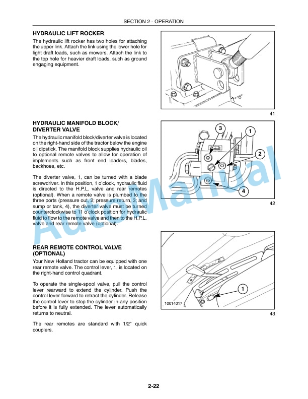 New Holland TC30 Tractor Operation and Maintenance Manual 87544702 3 New Holland TC30 Tractor Operation and Maintenance Manual 87544702-3