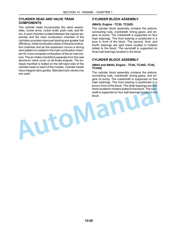 New Holland TC35, TC35D, TC40, TC40D, TC45, TC45D Competitive Comparison Repair Manual 86618105 2 New Holland TC35, TC35D, TC40, TC40D, TC45, TC45D Competitive Comparison Repair Manual 86618105-2